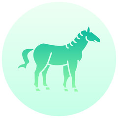 horse round gradient vector icon