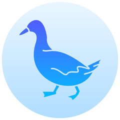 duck round gradient vector icon