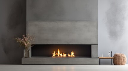 modern grey fire