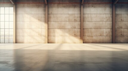dock blurred warehouse interior wall
