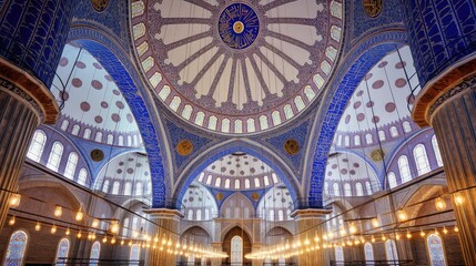 Obraz premium design blue mosque interior