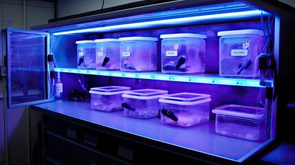 viruses uv light laboratory