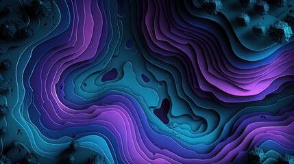 Obraz premium Computer Generated Purple and Blue Pattern