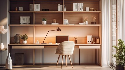 office blurred home remodel interior