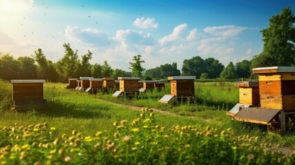 field wooden bee farm
