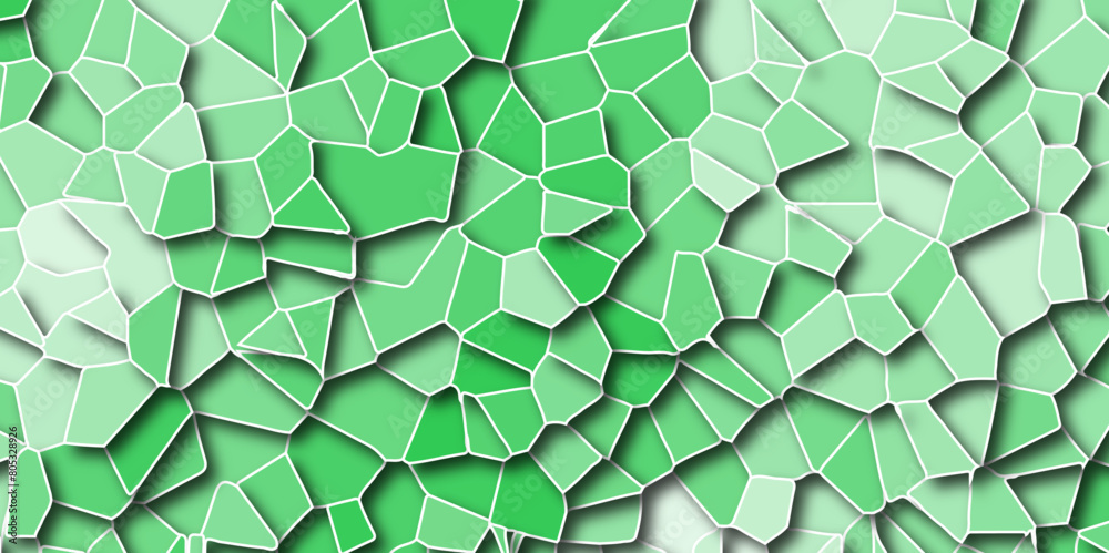 Poster abstract light royel green broken stained floor design with crack stone. artful decoration of stone 