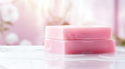 lather pink soap