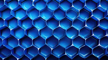 hexagonal blue honeycomb