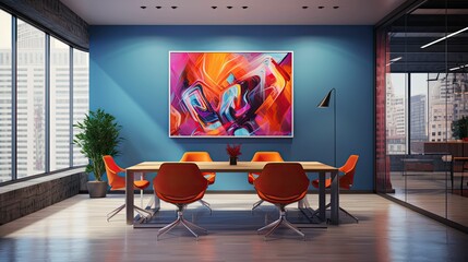 cityscape blurred painting interior