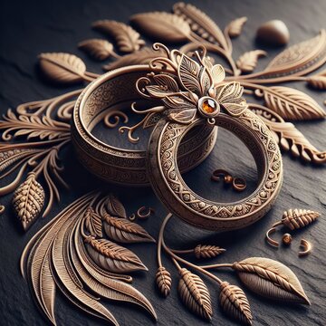 Vintage Ornate Brooches Showcasing Elegance and Detailed Craftsmanship with Floral Design Elements