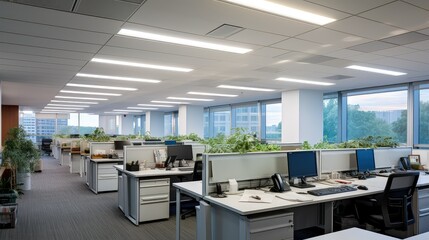 Fototapeta na wymiar daylight modern office lighting