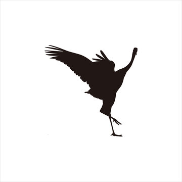 recommend clip art: silhouette of a sandhill crane vector
