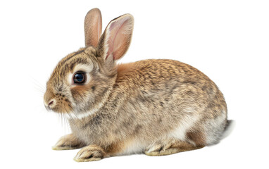 Portrait of cute rabbit isolated on Transparent background.