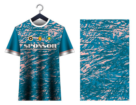 Jersey football design. Uniform football club. Soccer jersey mockup. Vector design.