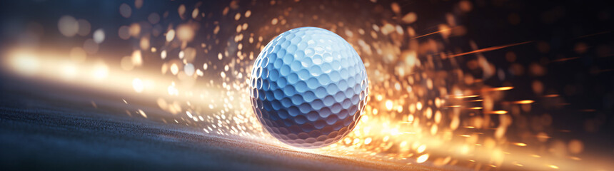 golf banner of ball in motion
