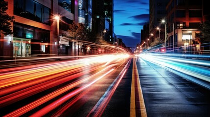 Obraz premium motion light streak effect
