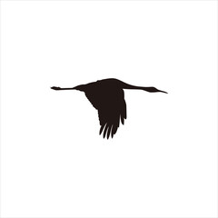 silhouette of a sandhill crane vector