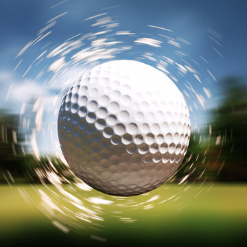 golf ball mid flight 