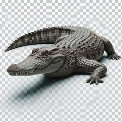 crocodile isolated on transparent background  Generative ai