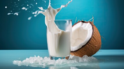 creamy milk coconut background - Powered by Adobe