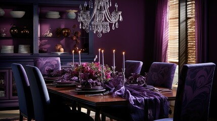 orchid interior design purple