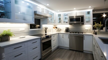 modern kitchen cabinet lighting
