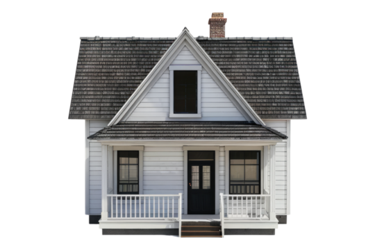 Simple house isolated on transparent background