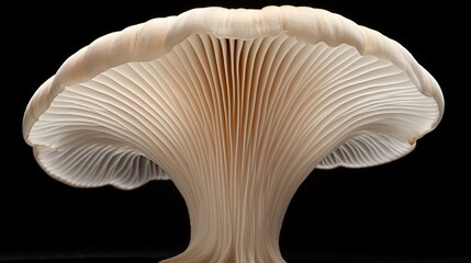 gills isolated champignon mushroom