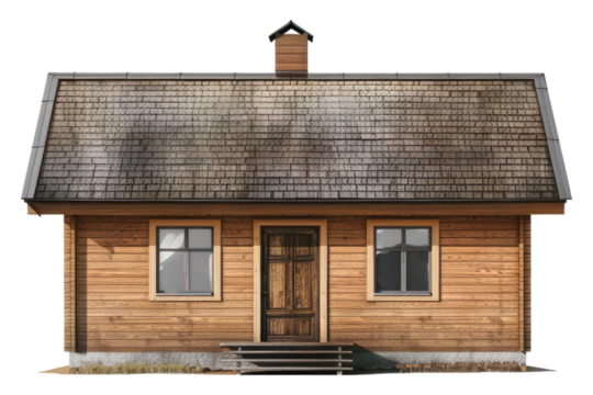 Simple house isolated on transparent background