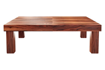 Sleek coffee table isolated on transparent background
