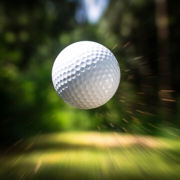 golf ball close up mid flight