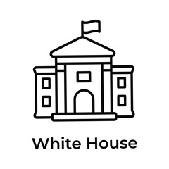 Get this beautiful icon of white house, united states president house
