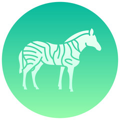 Obraz premium zebra gradient round vector icon