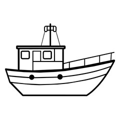 fishing boat icon vector art illustration (17)