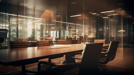 conference blurred business interior design
