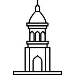 modern mosque tower, stylish modern mosque, (3)