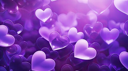 dreamy purple hearts background