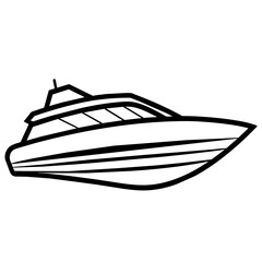 speed boat icon vector art illustration, solid white background (11)