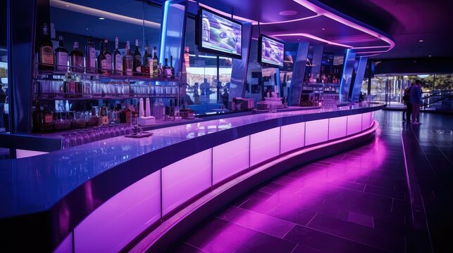 futuristic purple bar