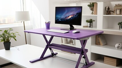 standing desk purple