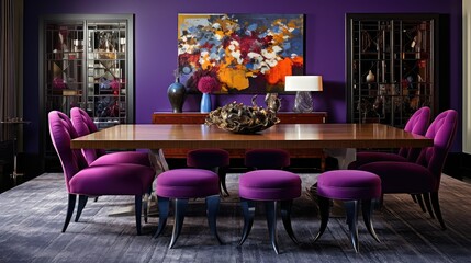dining purple furniture