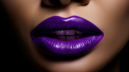 bold purple lips