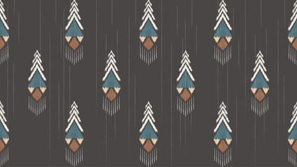 Geometric ethnic ikat texture  design. textile fashion pattern line ikat seamless pattern and batik fabric texture asian background wallpaper geometry indian. Ethnic abstract ikat art .