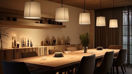 modern blurred lamps interior
