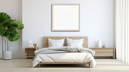 modern blurred interior picture frame