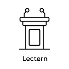 Premium icon of dais, lectern flat style vector design
