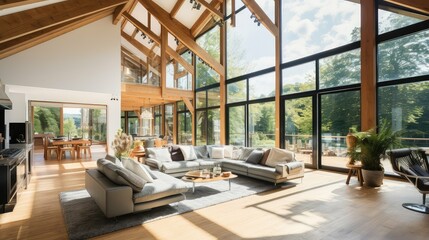 modern property timber frame