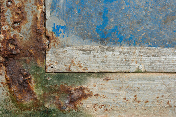 Rusty Grunge Texture on Old Metal Wall