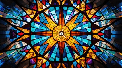 window art deco stars