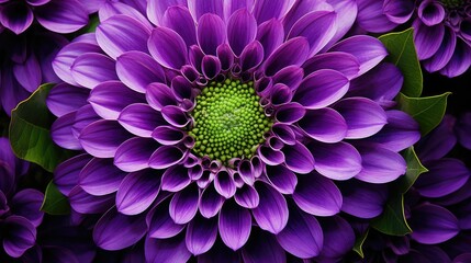 kaleidoscope purple flower circle